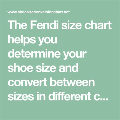 Fendi size guide women s